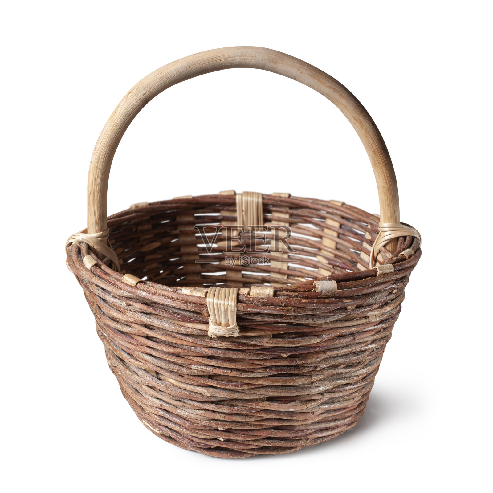 空柳条篮照片摄影图片