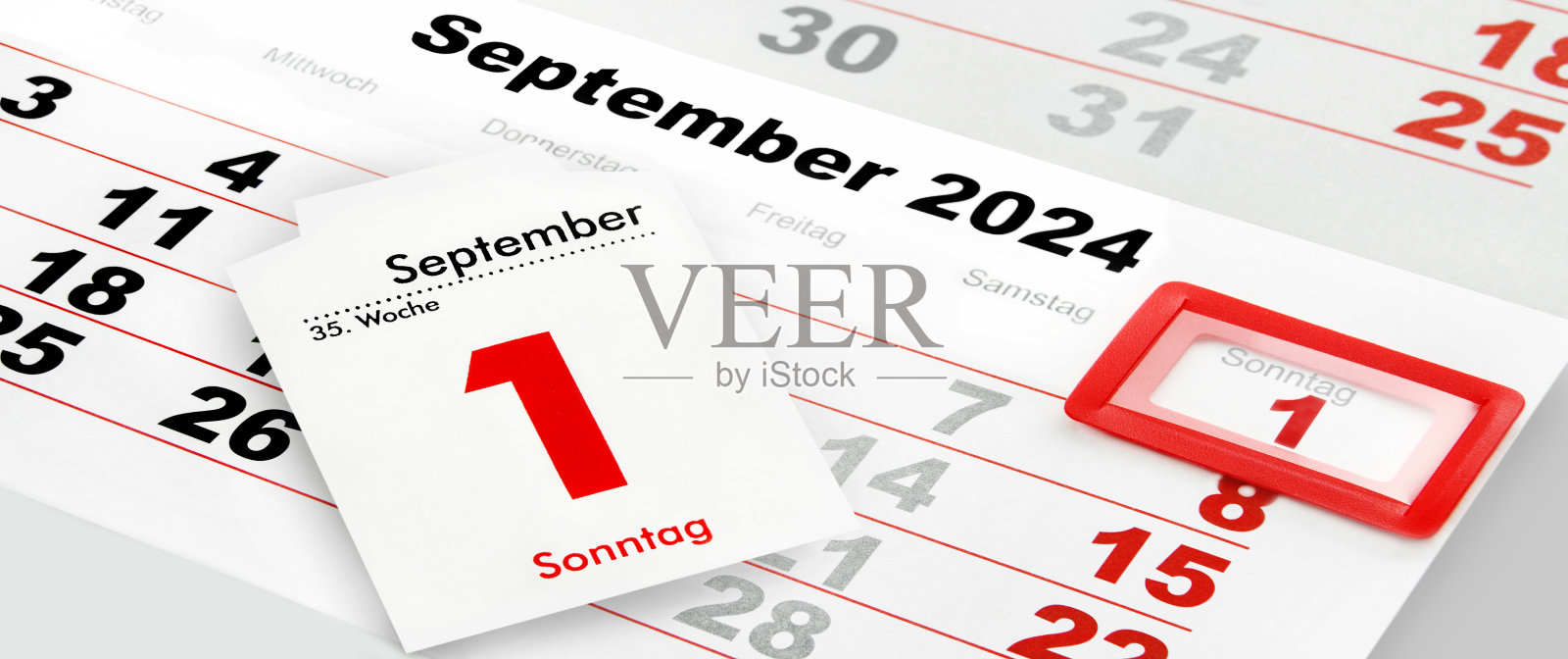 德国历2024年9月1日星期日星期二星期三星期四星期五星期六星期照片摄影图片