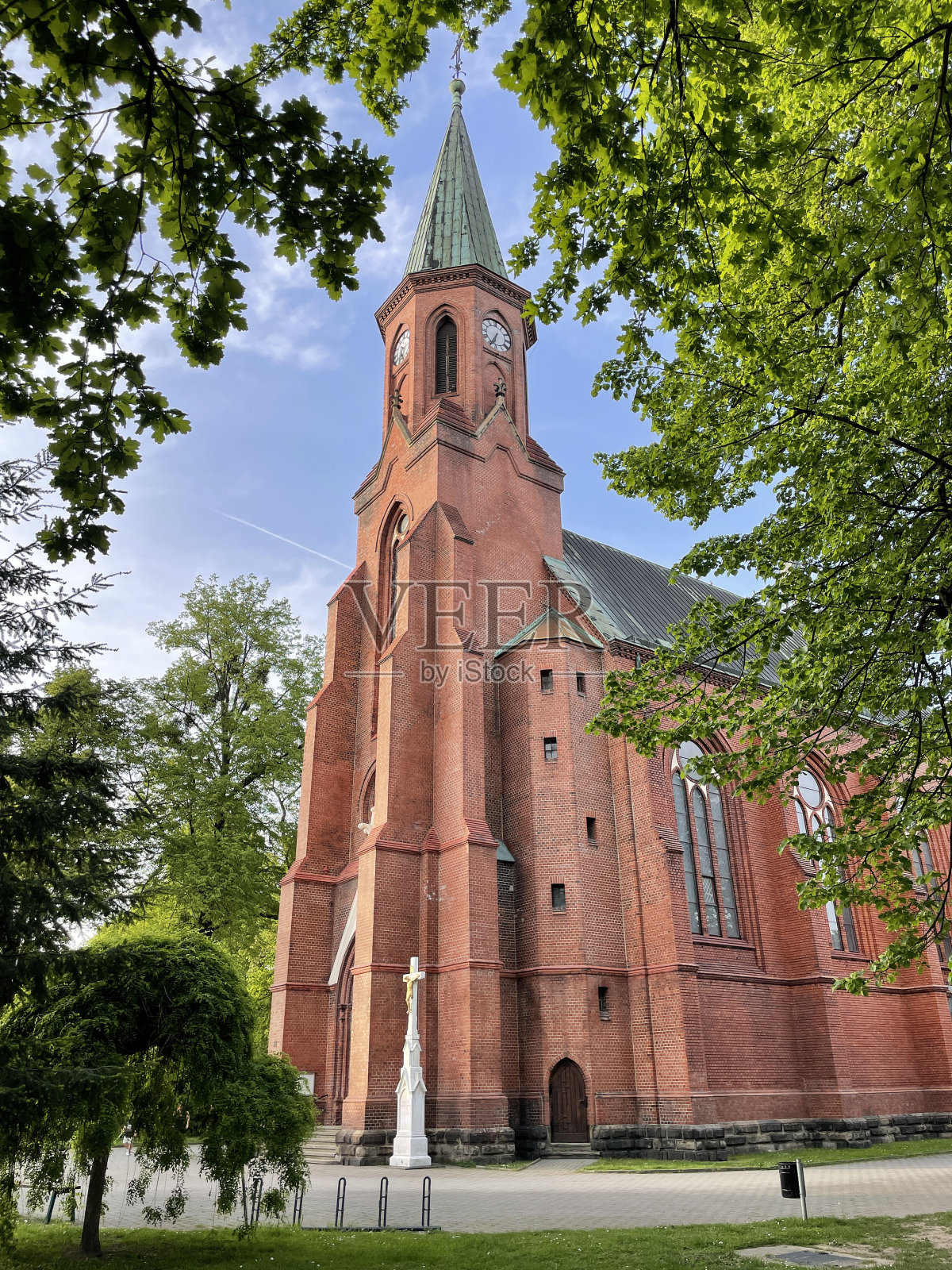 博胡敏主的圣心教堂。(捷克:Bohumin)照片摄影图片