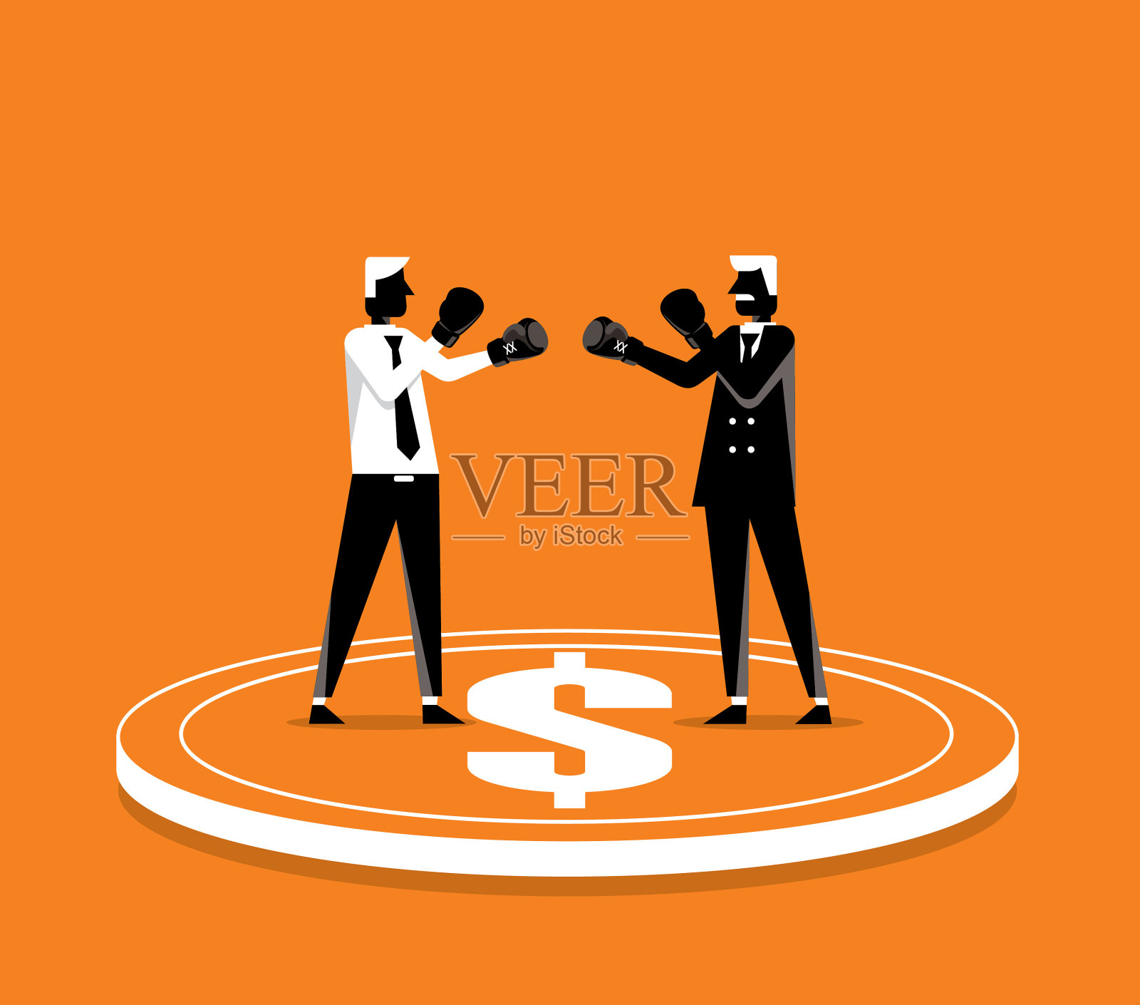 商人-竞争插画图片素材