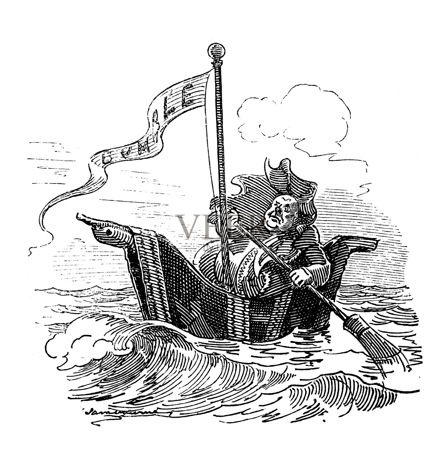 英国讽刺漫画插画图片素材