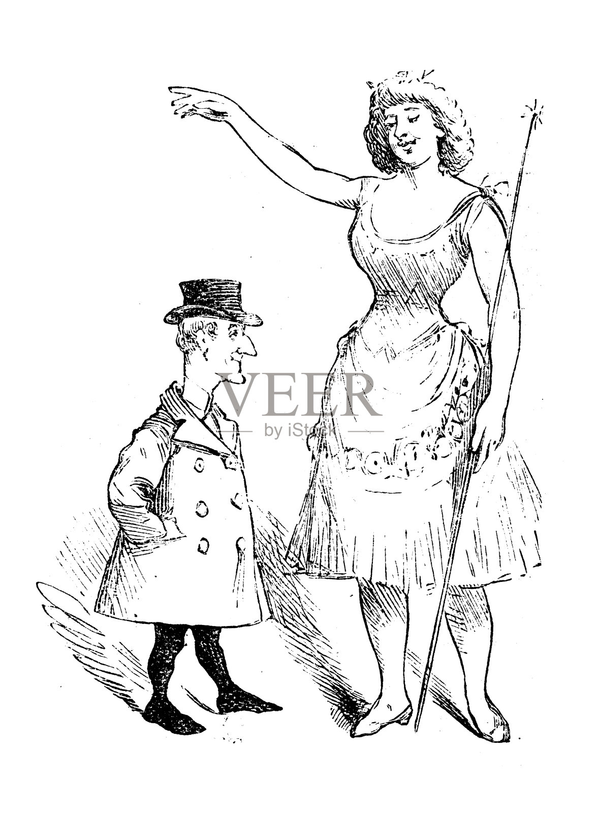 英国讽刺漫画插画图片素材