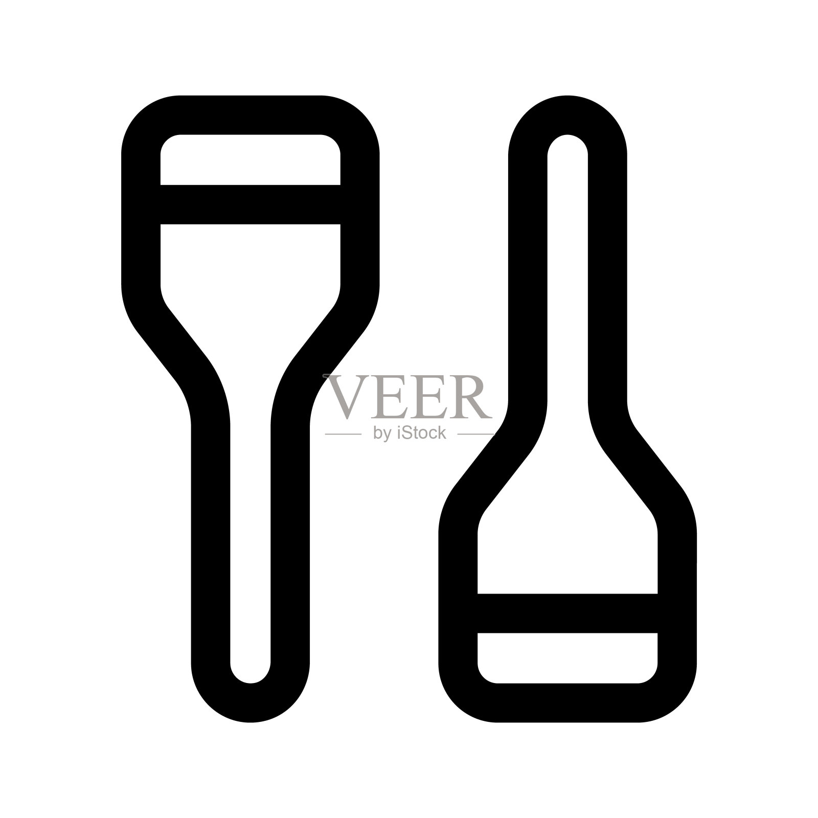 让你的手在这个创造性的制作图标的船桨。插画图片素材