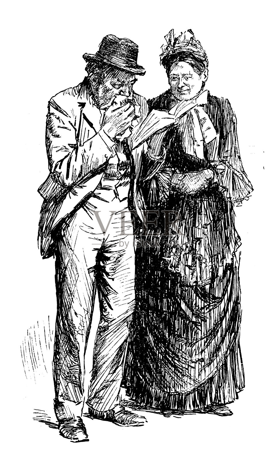 英国讽刺漫画插画图片素材