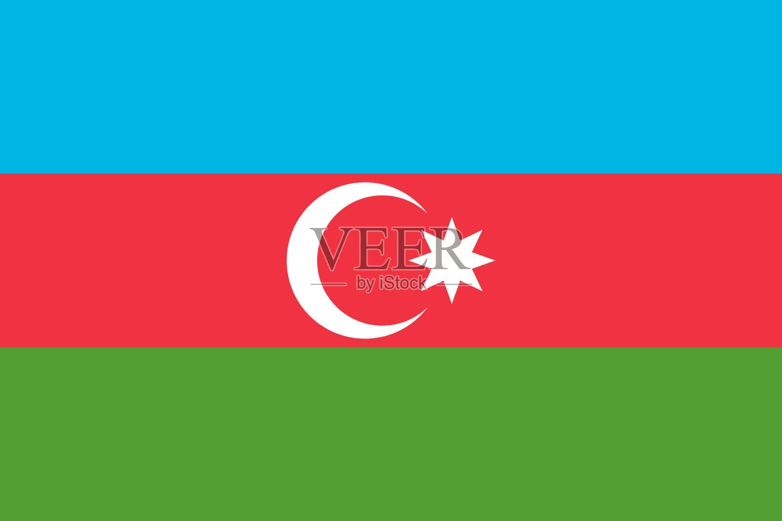 阿塞拜疆矢量旗插画图片素材
