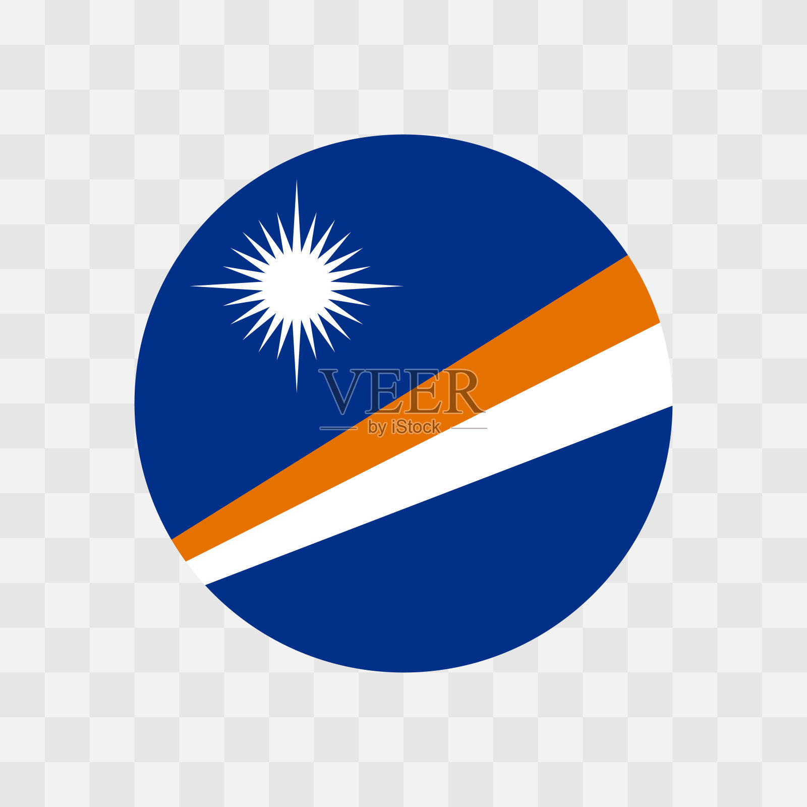 马绍尔群岛矢量旗插画图片素材