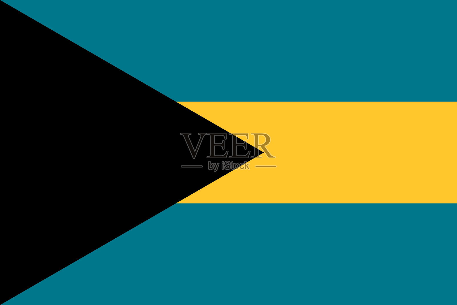 巴哈马矢量旗插画图片素材