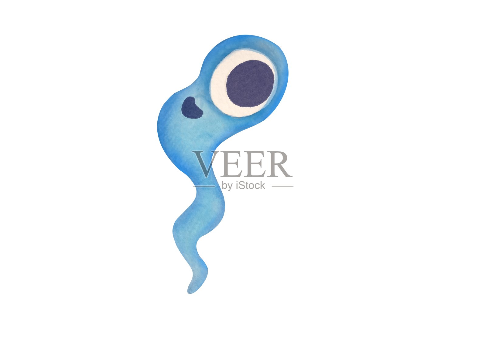 带鞭毛的微笑病菌插画图片素材