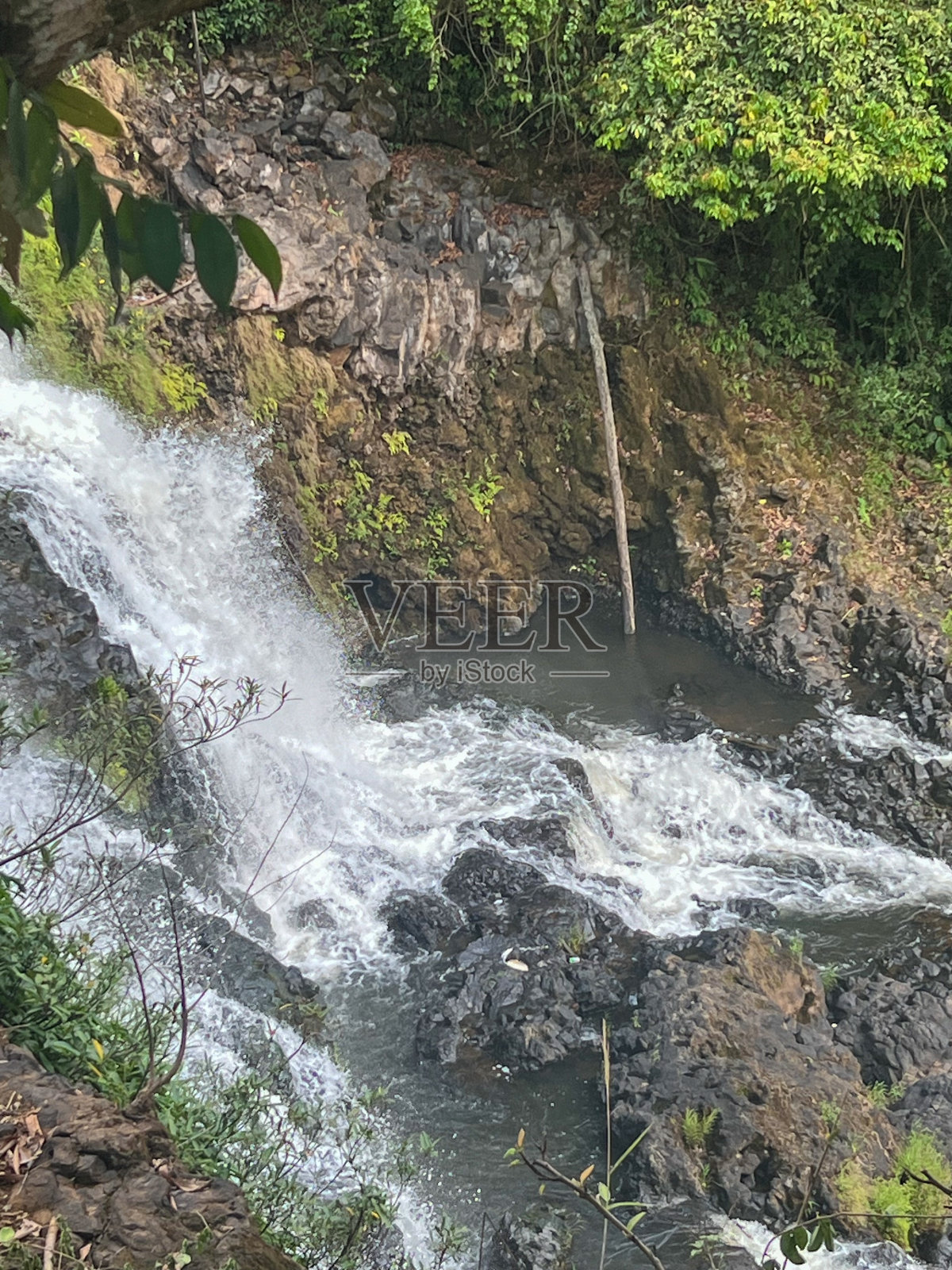 Pakse的泰德广光瀑布照片摄影图片