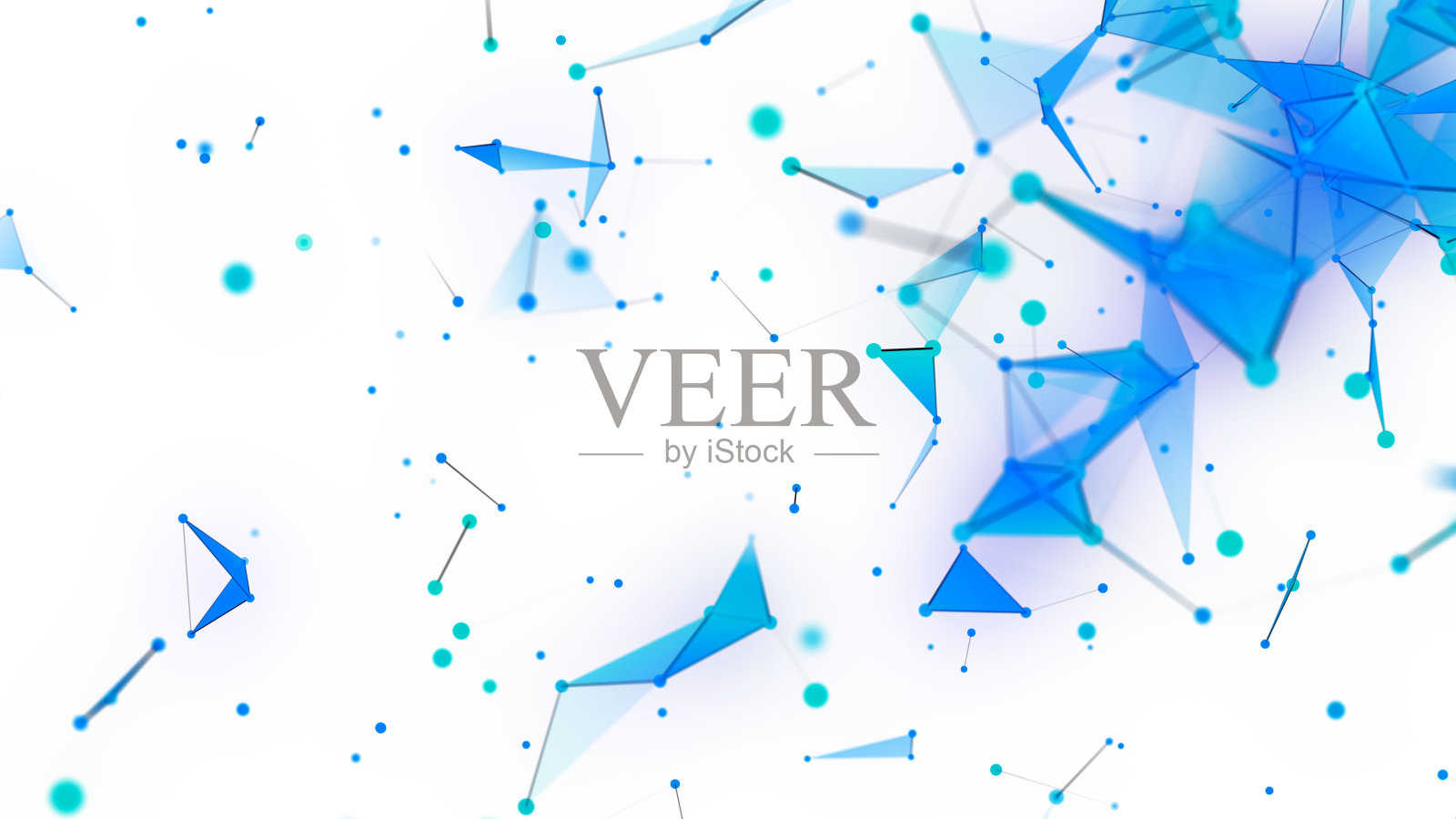 抽象数字连接，移动点和线。技术背景。网络连接结构。数字的背景。白色背景上的彩色多边形空间。3 d渲染。照片摄影图片