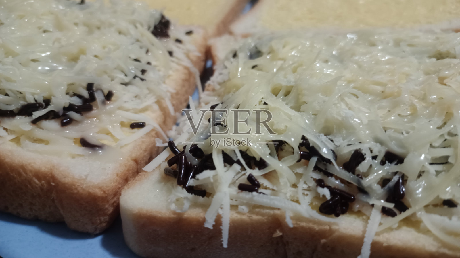 巧克力奶酪吐司面包照片摄影图片