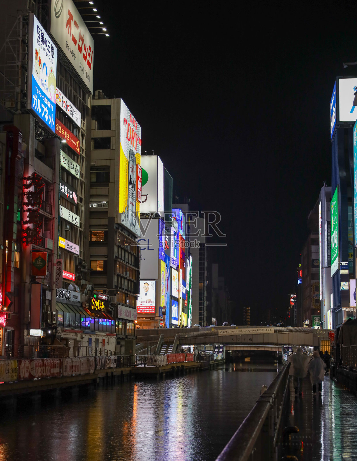 日本大阪市的道顿堀照片摄影图片
