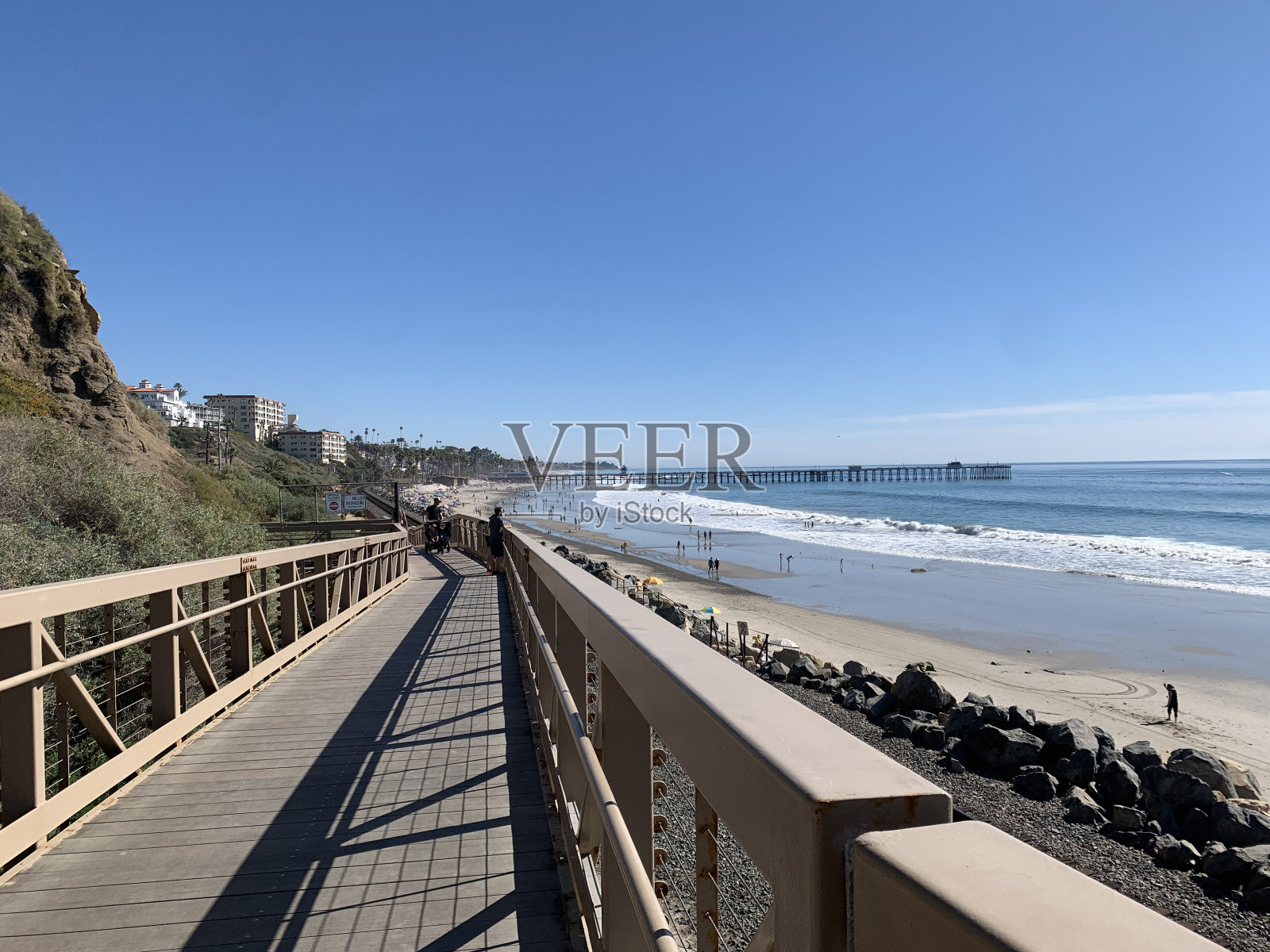 圣克莱门特木板路照片摄影图片