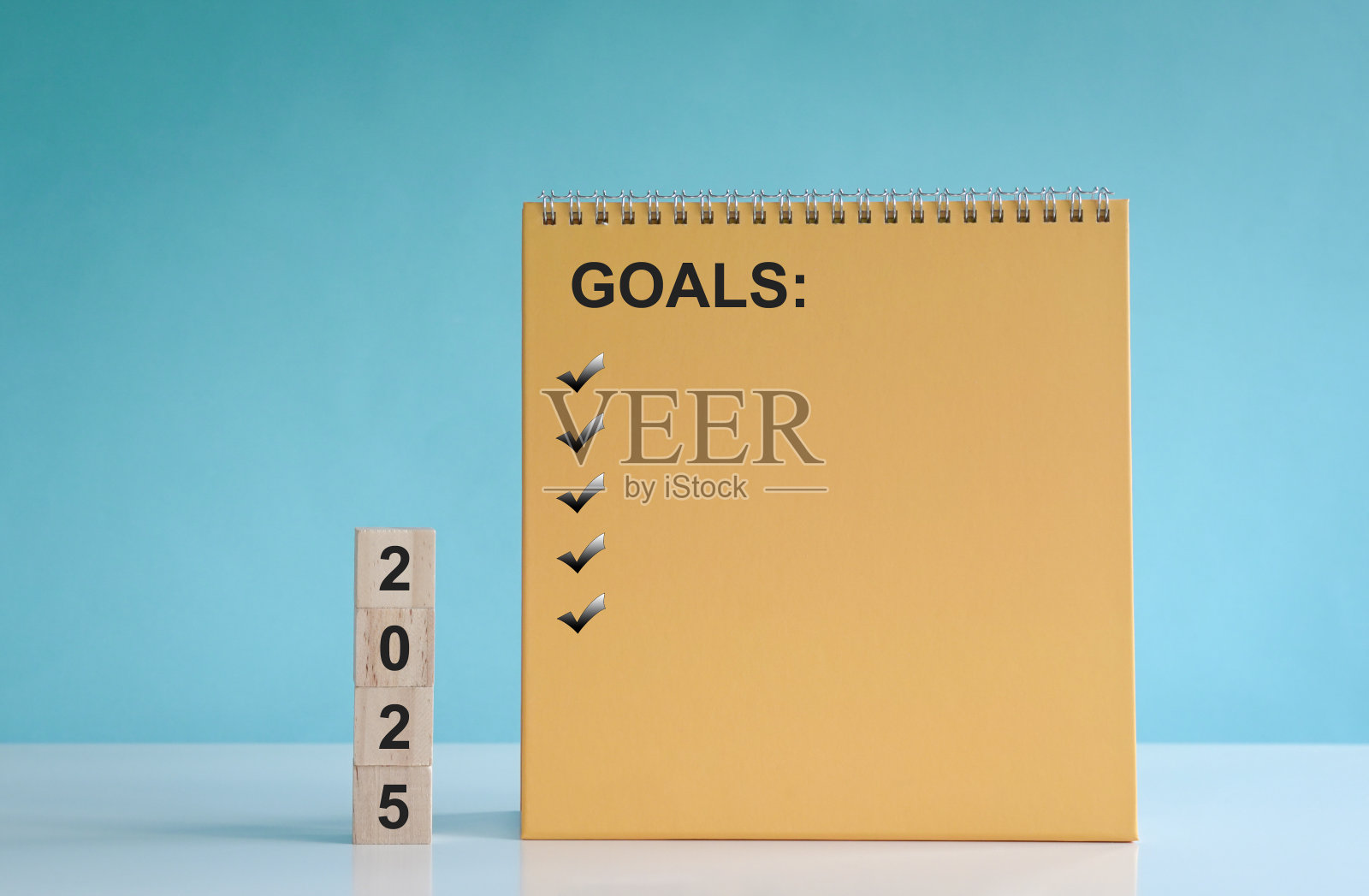 2025年的目标。新年概念。照片摄影图片