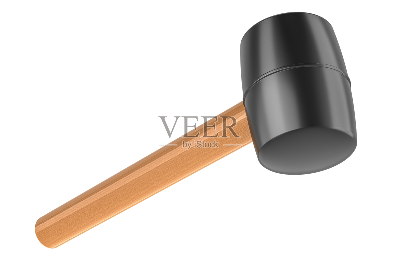 橡胶槌，特写。三维渲染照片摄影图片