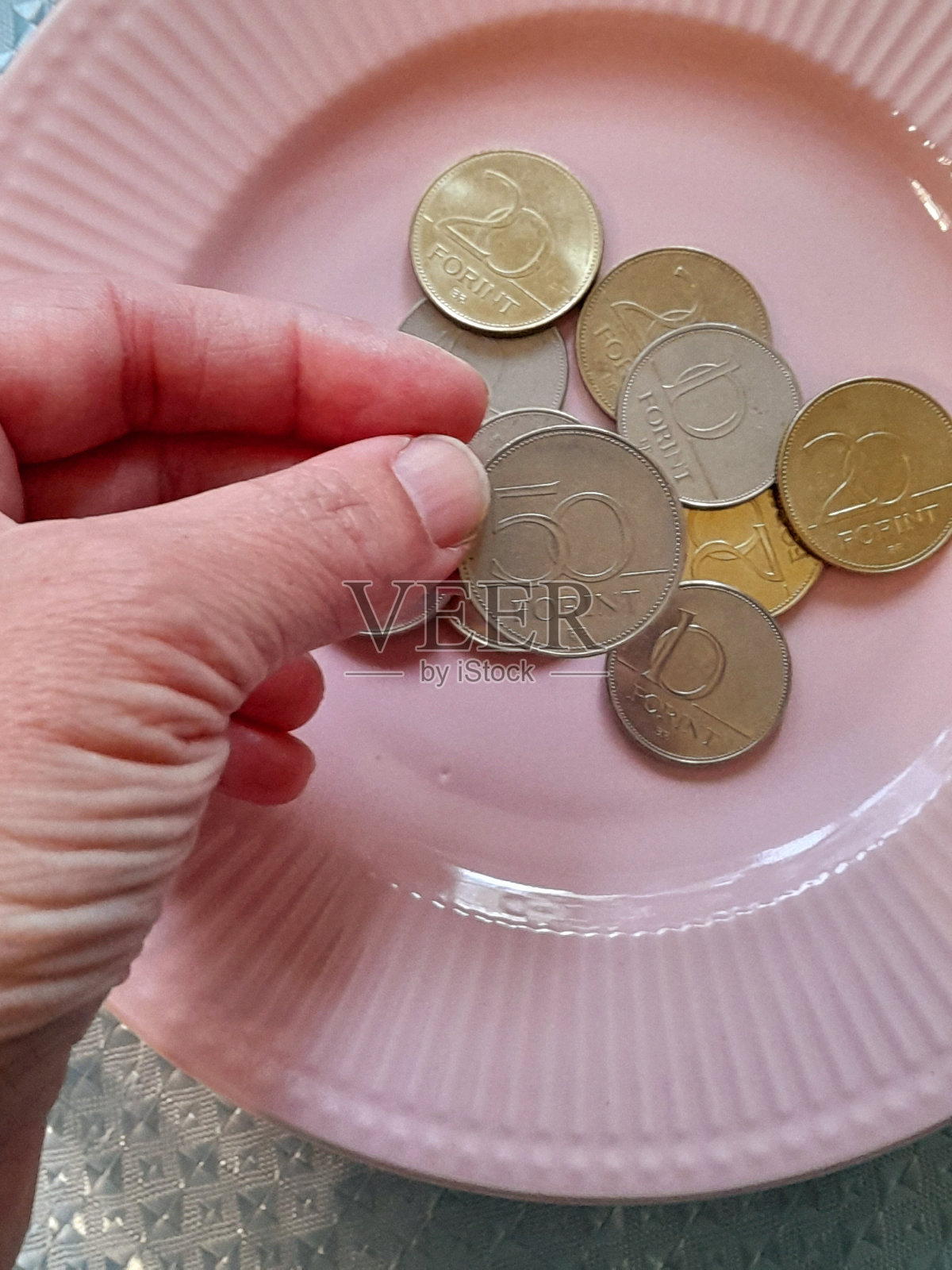 匈牙利版硬币照片摄影图片