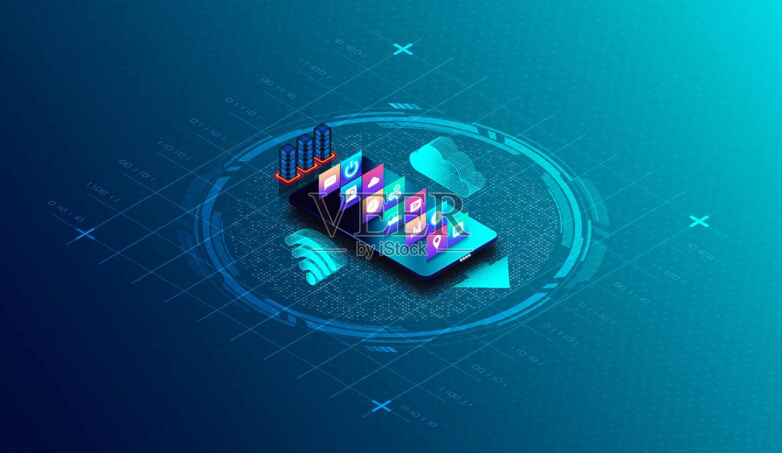 渐进式Web应用程序概念- PWA - 3D插图插画图片素材