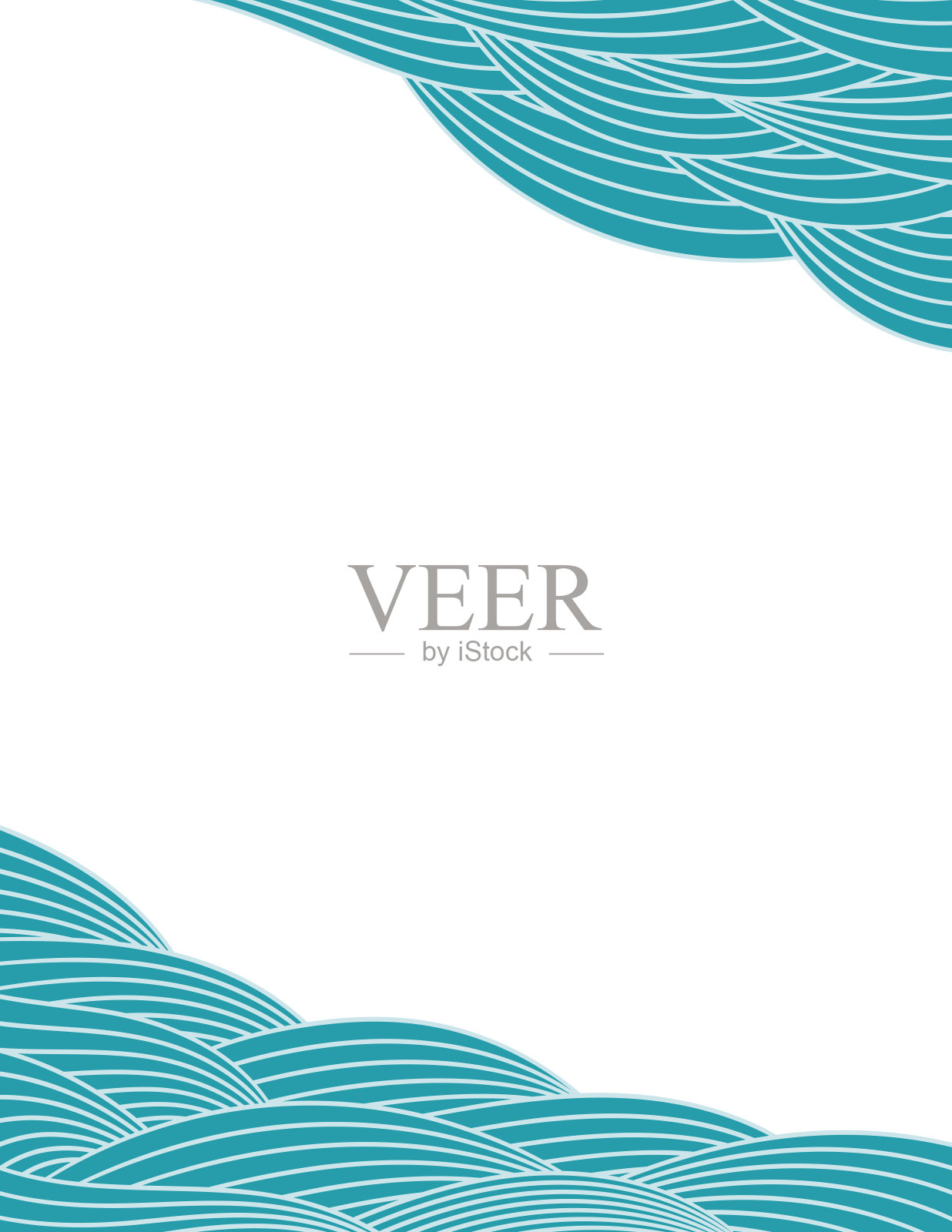 云，波浪，曲线抽象的背景插画图片素材