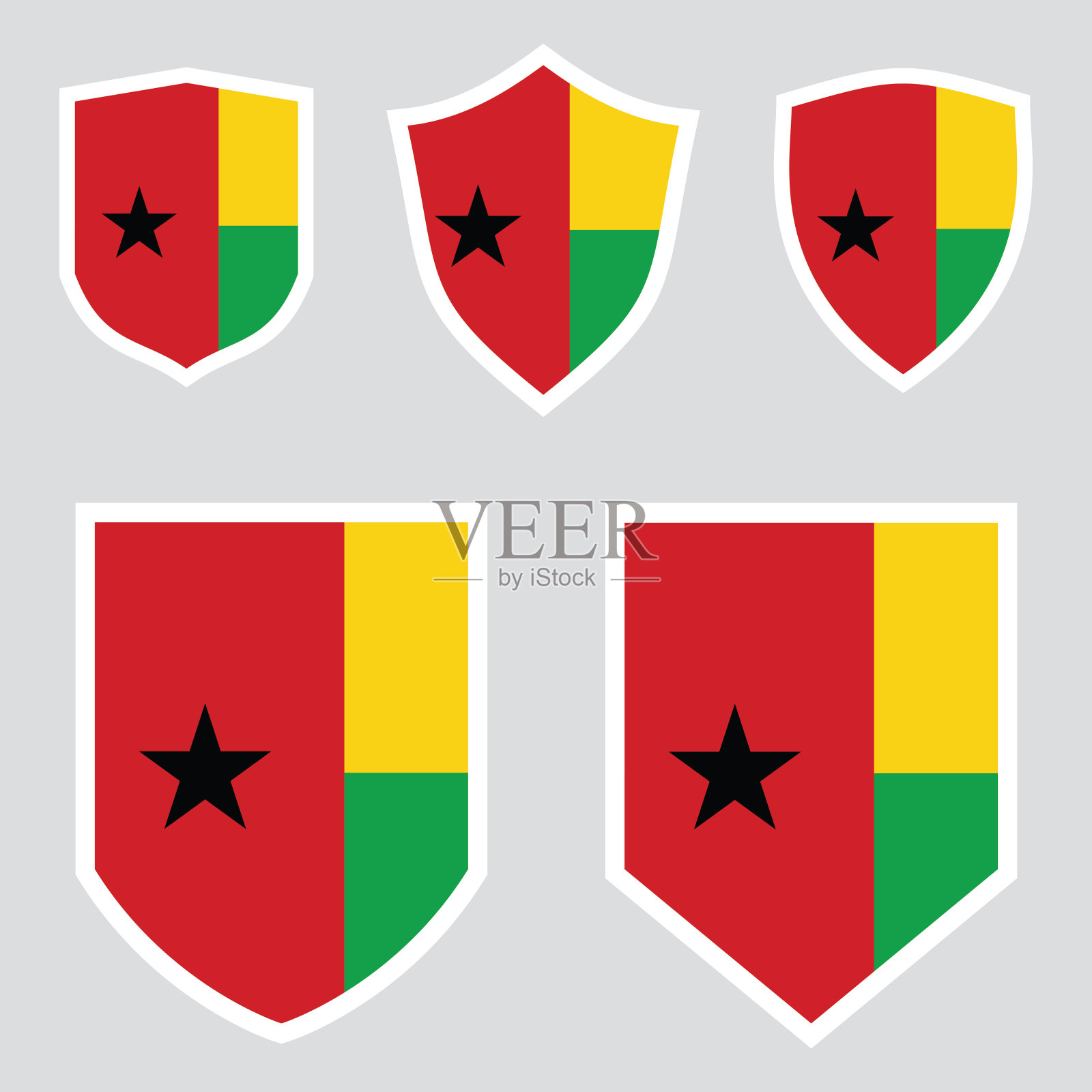 几内亚比绍设盾框插画图片素材