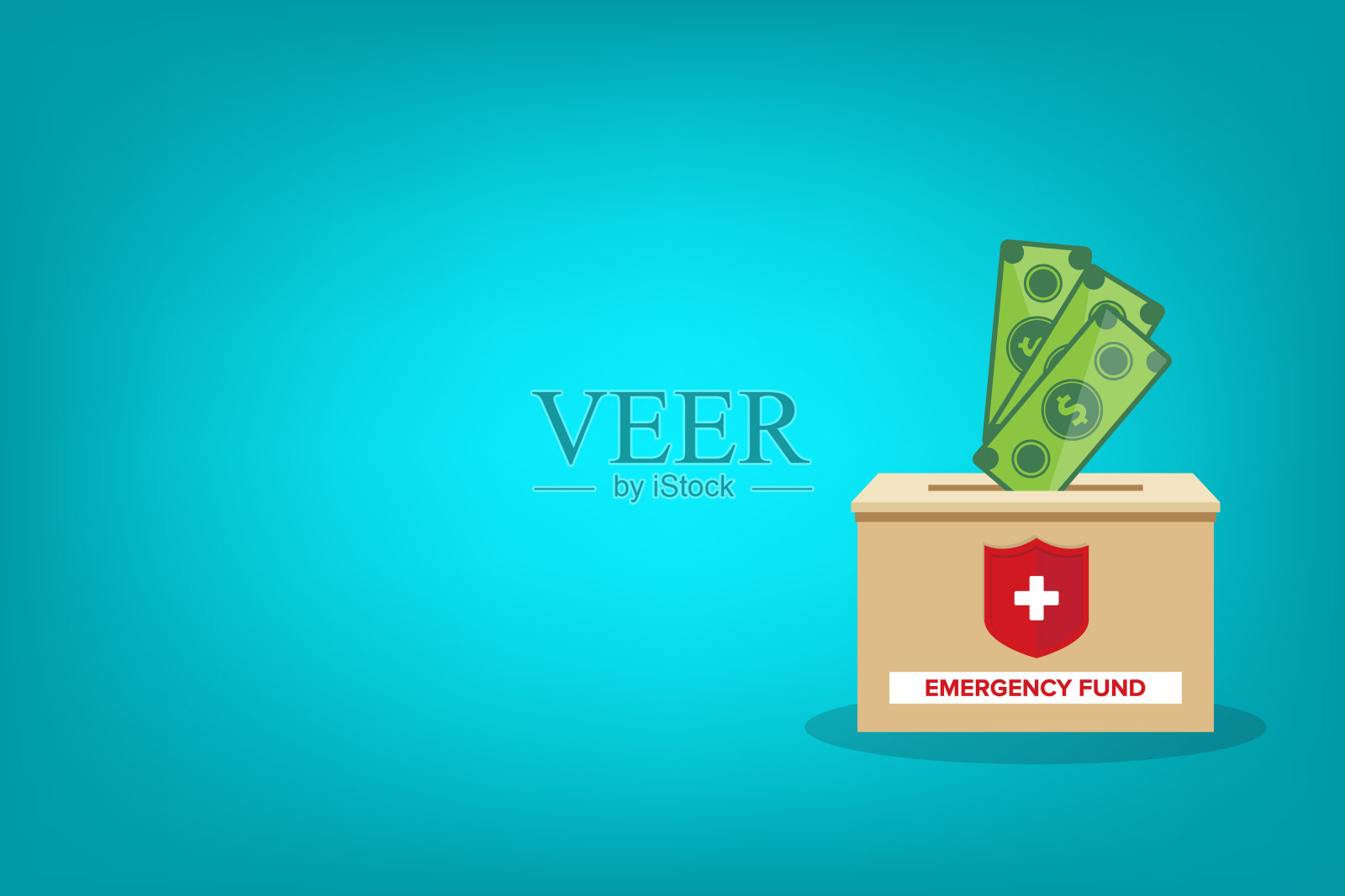 应急基金储蓄插画图片素材