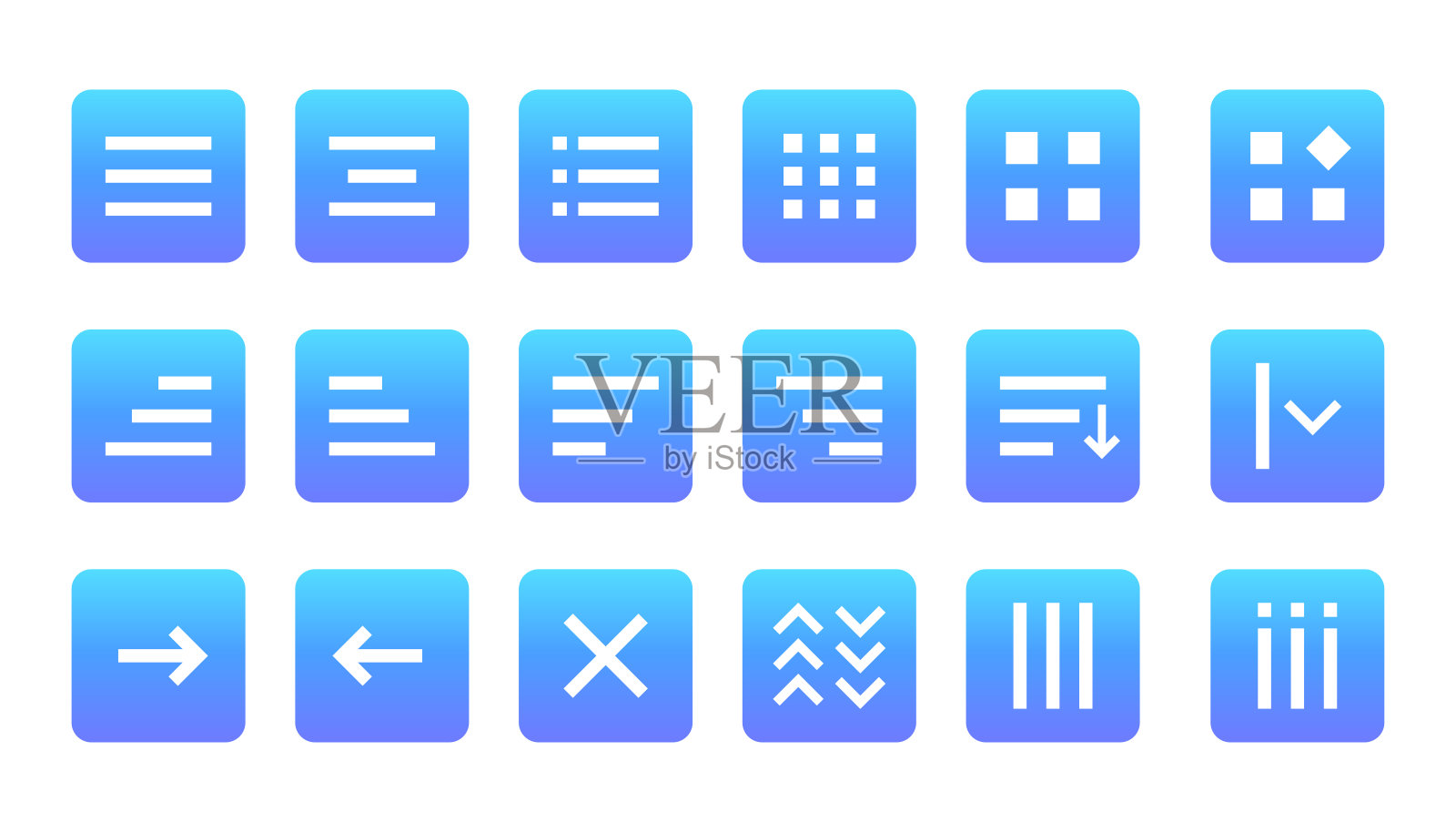 菜单和ui矢量图标集。网站列表项目包。最小的汉堡菜单平面图标集。矢量图插画图片素材