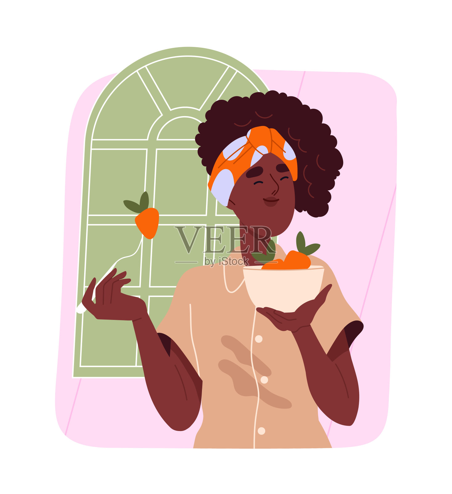 女性应对压力矢量插画图片素材