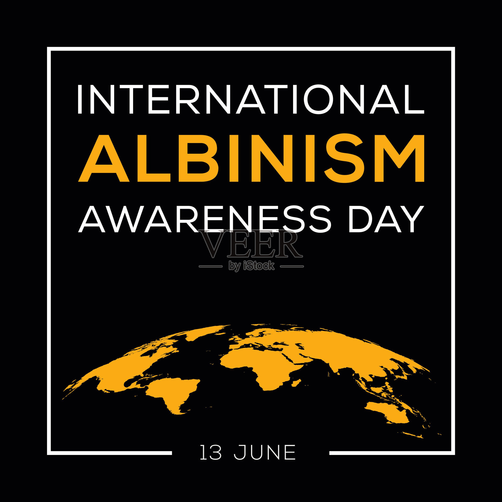 国际白化病宣传日。插画图片素材