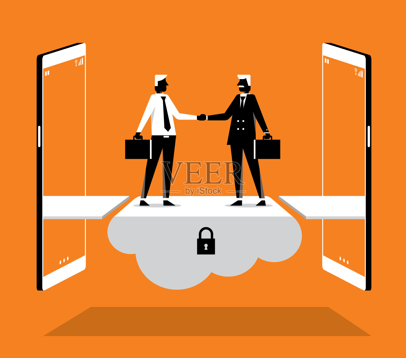 沟通-商人插画图片素材