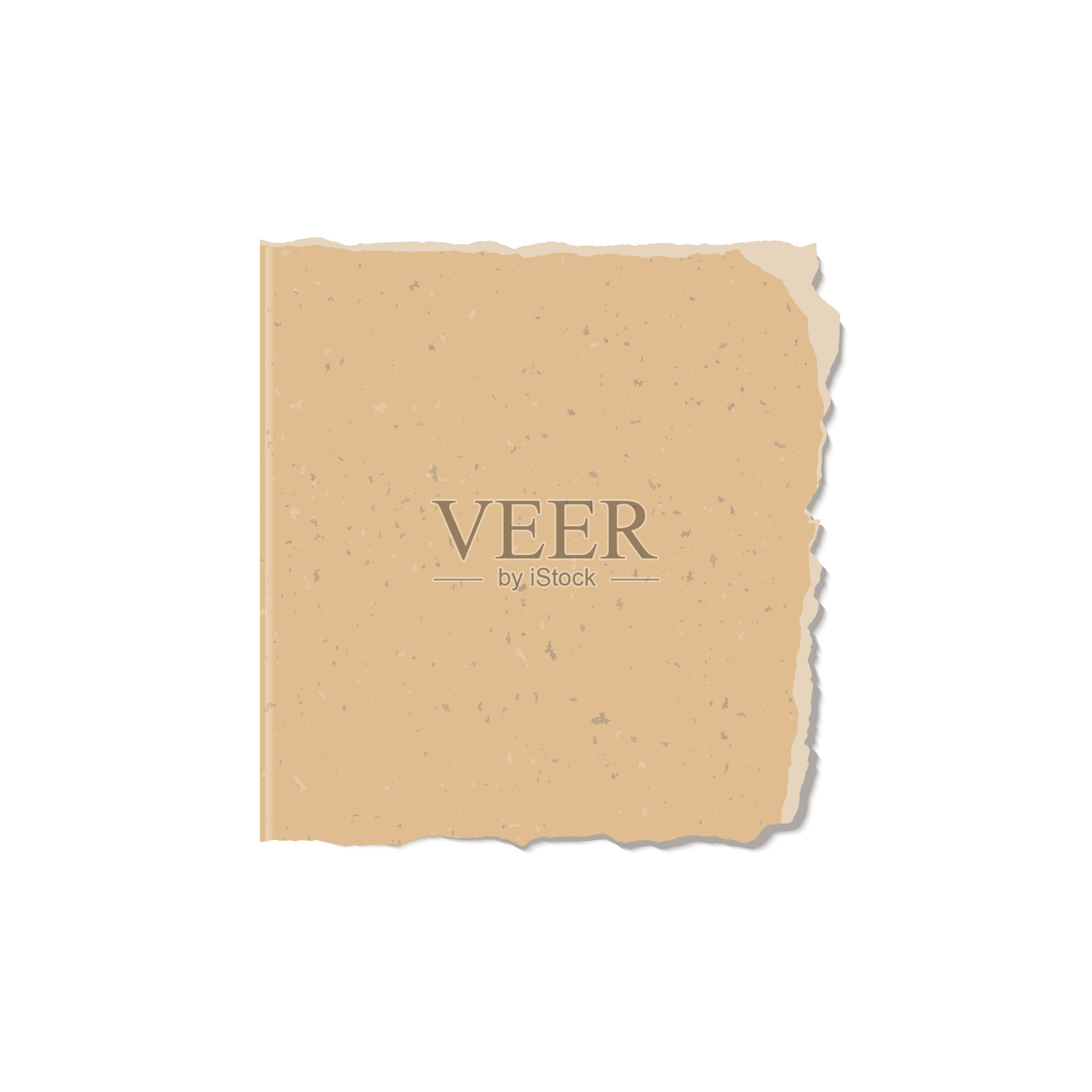 与粗糙边缘矢量插图撕裂纸板插画图片素材