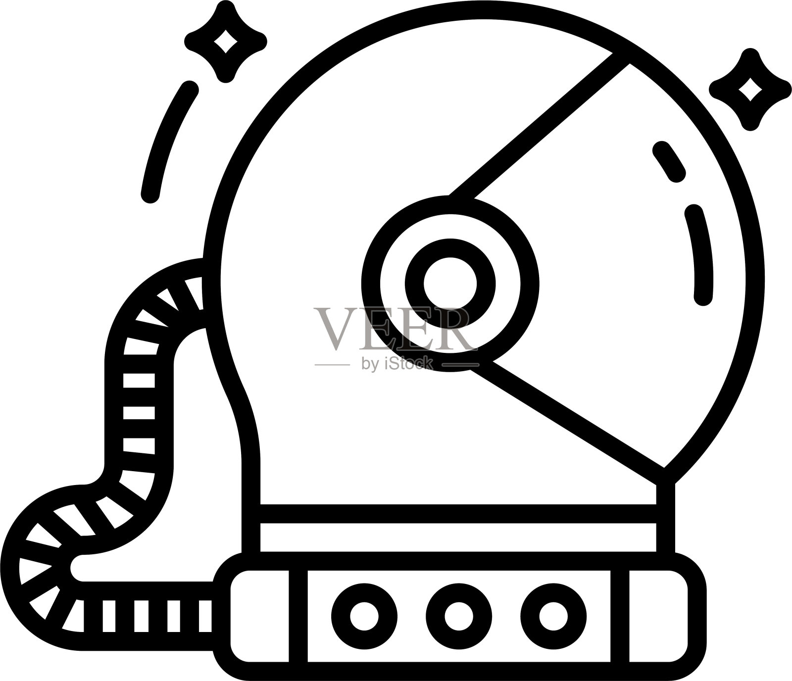 头盔轮廓矢量图插画图片素材