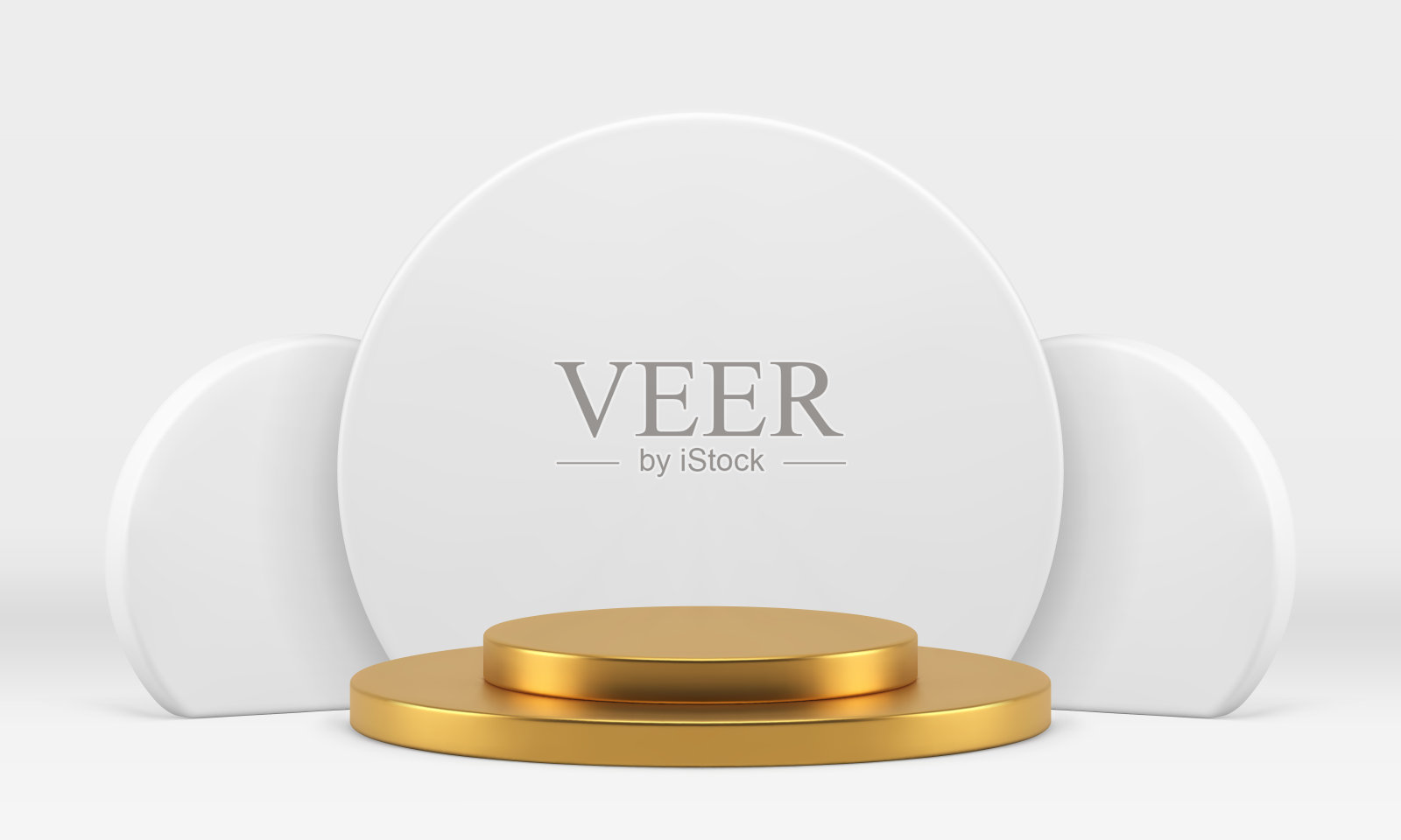 豪华优雅的3d讲台基座模拟化妆品展示呈现现实向量插画图片素材