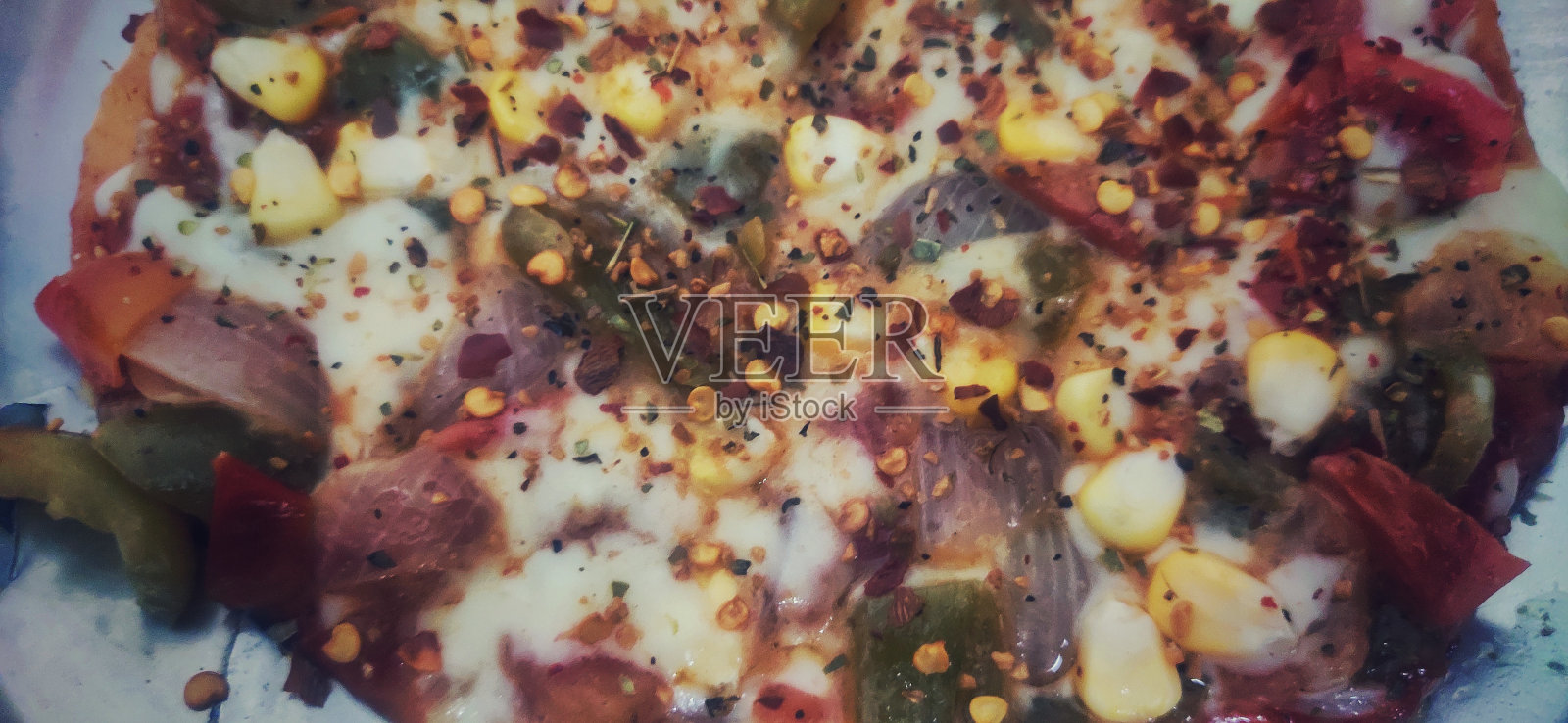 混合蔬菜披萨照片摄影图片