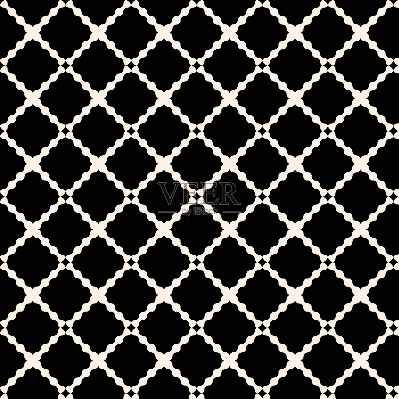 黑白无缝几何图案插画图片素材