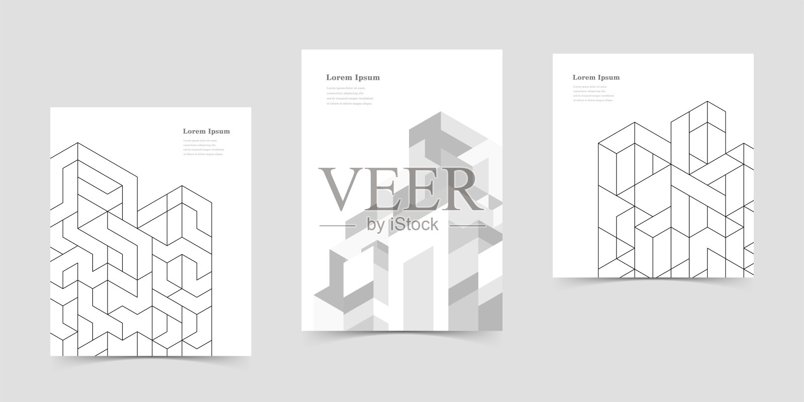 抽象的建筑线条，几何的建筑背景，技术的建筑设置，建筑理念插画图片素材