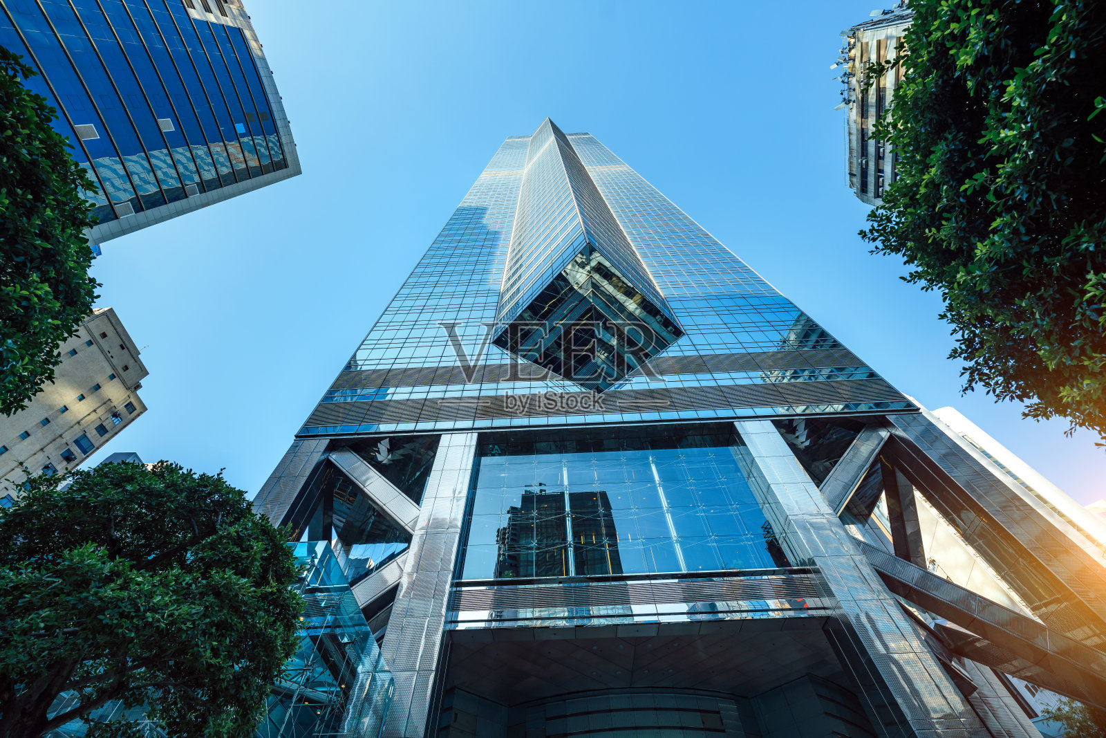 香港金融区的现代摩天大楼照片摄影图片