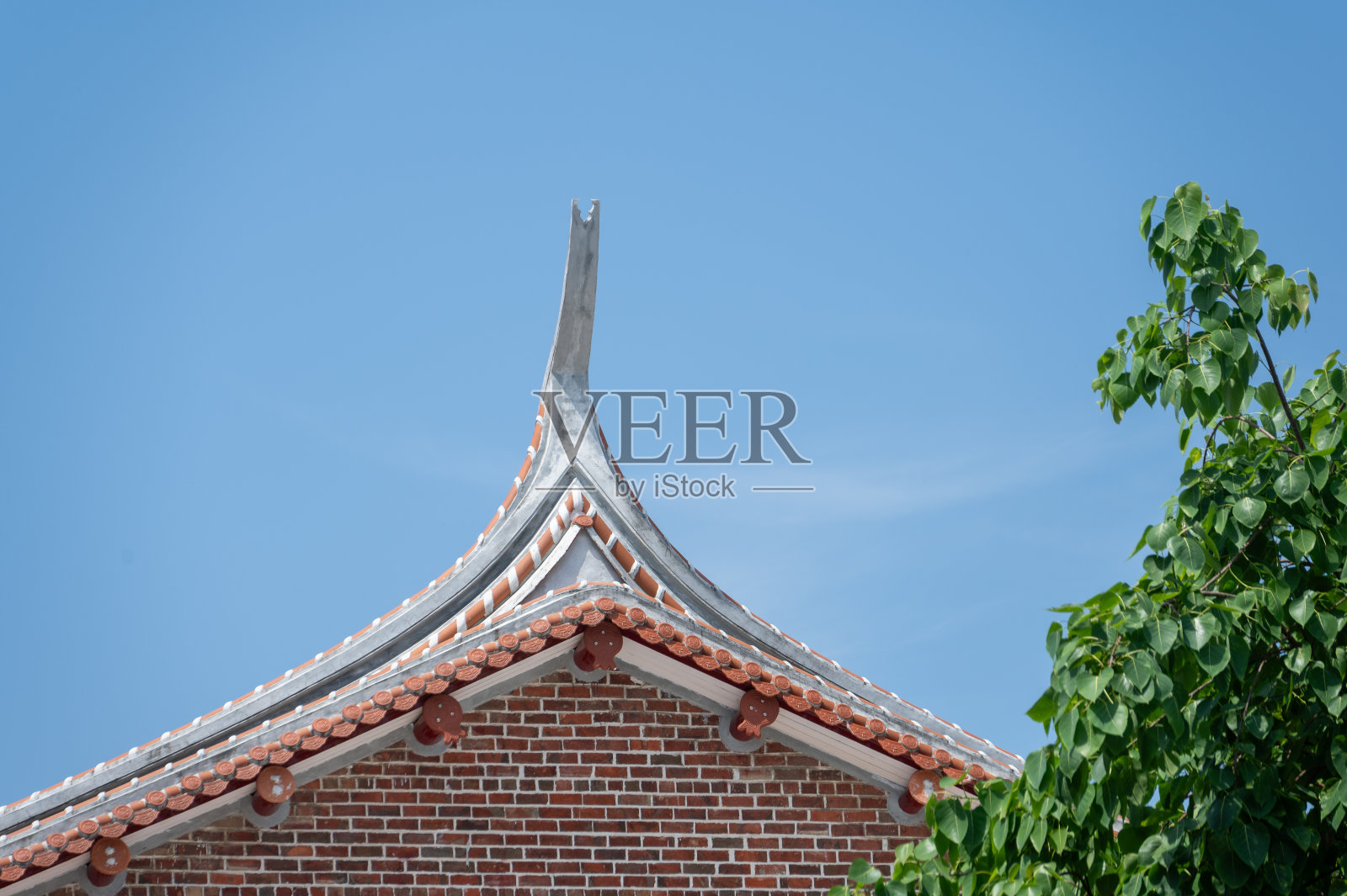 中国传统寺庙建筑的屋檐和角落的局部特写照片摄影图片