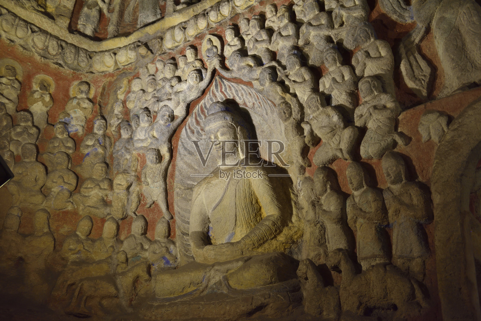 云岗石窟照片摄影图片