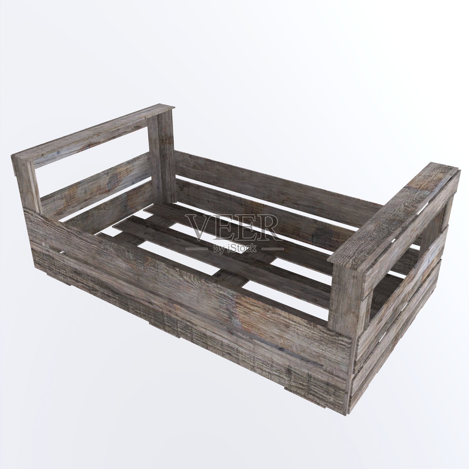 板条箱孤立在白色背景上照片摄影图片