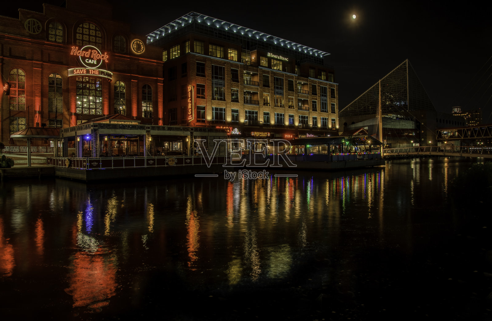 巴尔的摩内港码头3夜照片摄影图片