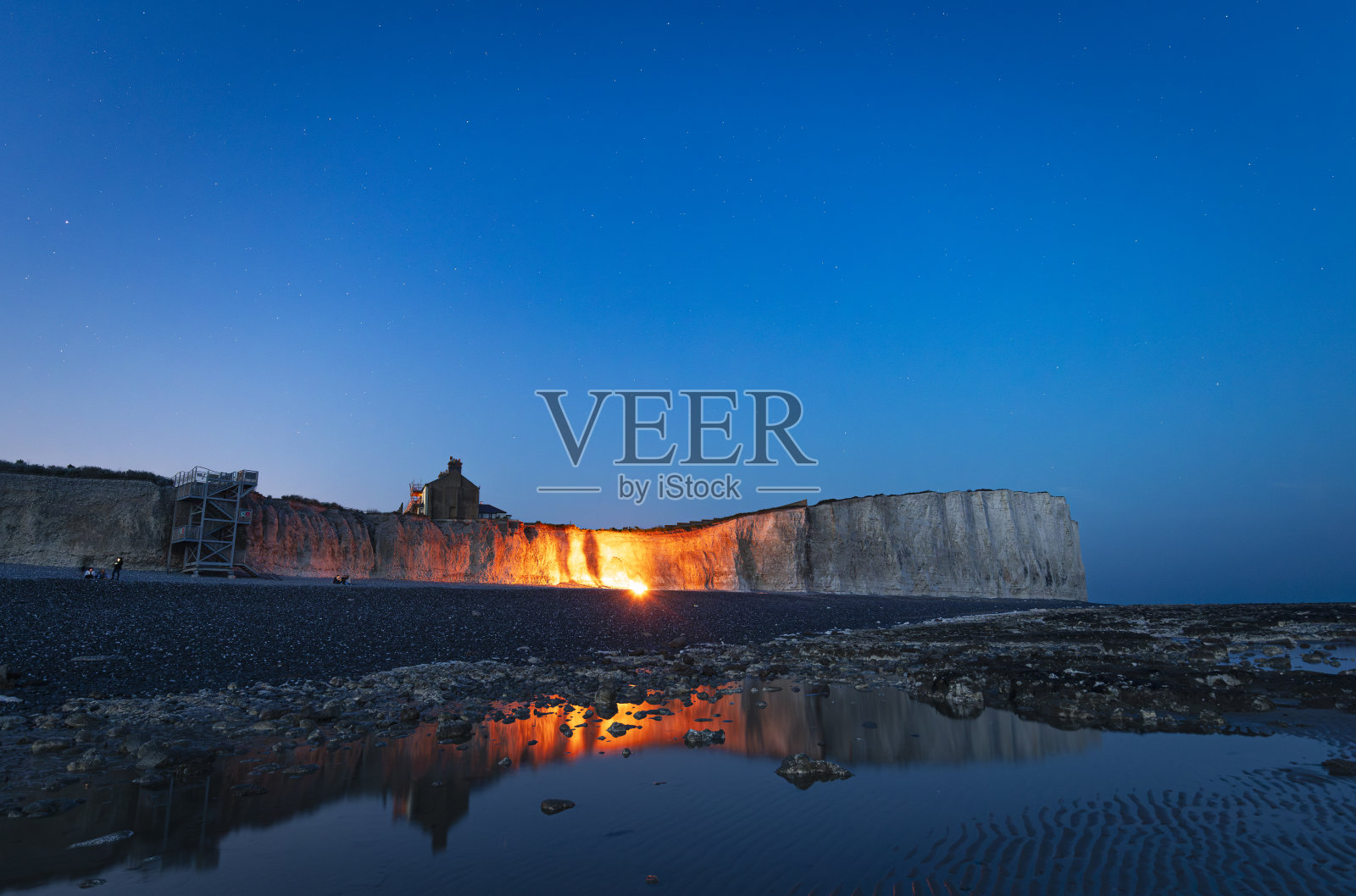 伯灵峡星夜照片摄影图片