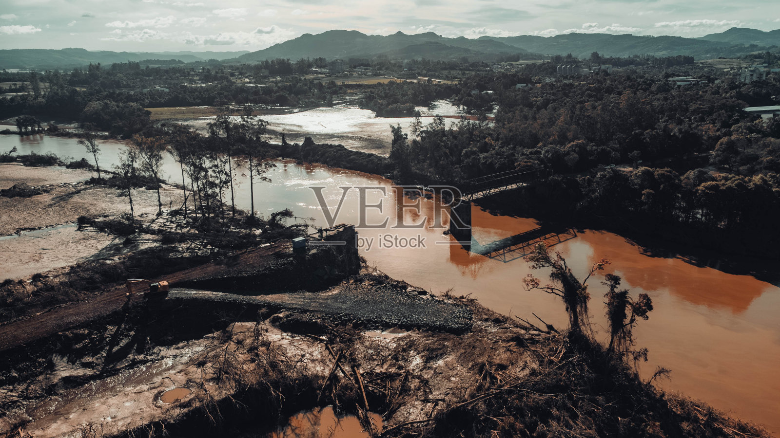 南里奥格兰德拉热阿多至阿罗约杜梅伊铁桥航拍摄影照片摄影图片