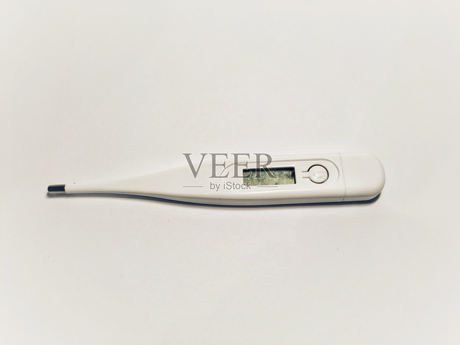 白色背景上的特写温度计照片摄影图片