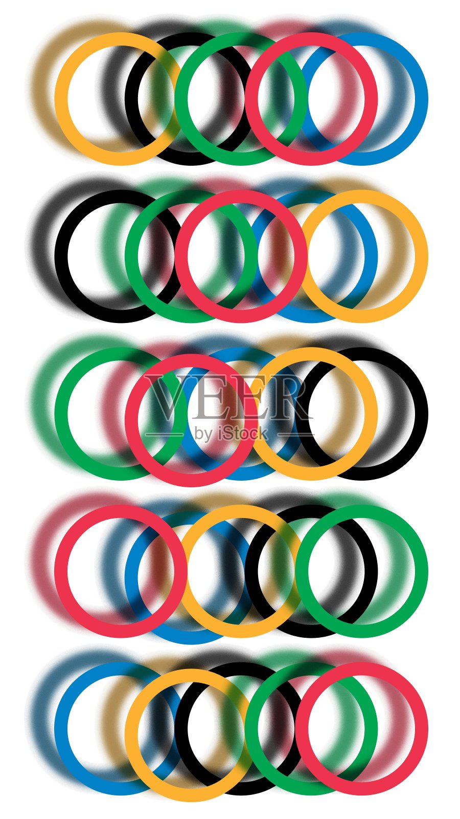 由彩色圆圈组成的抽象壁纸。照片摄影图片