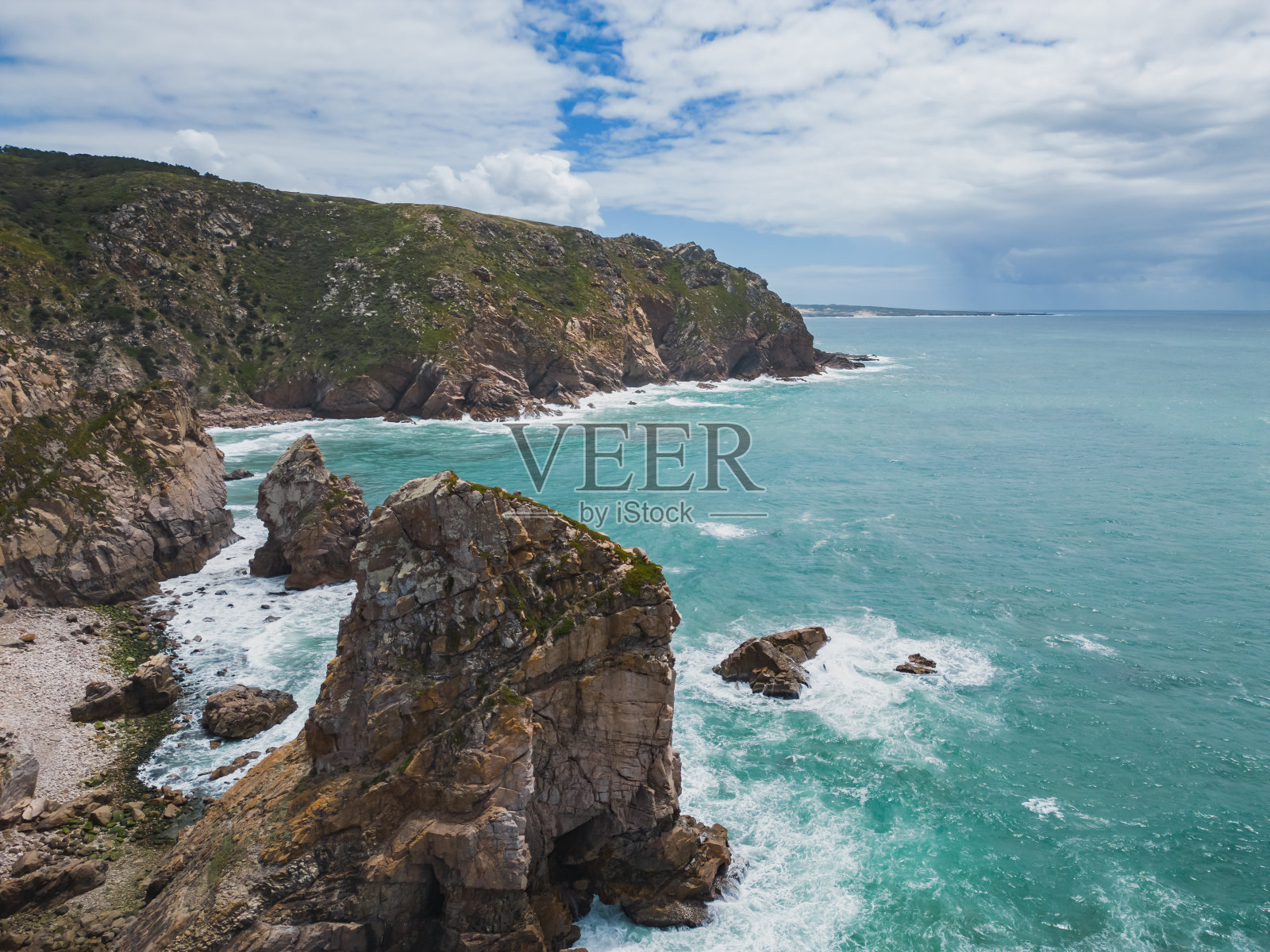 罗卡角是欧亚大陆最西端的海角，位于葡萄牙境内。照片摄影图片