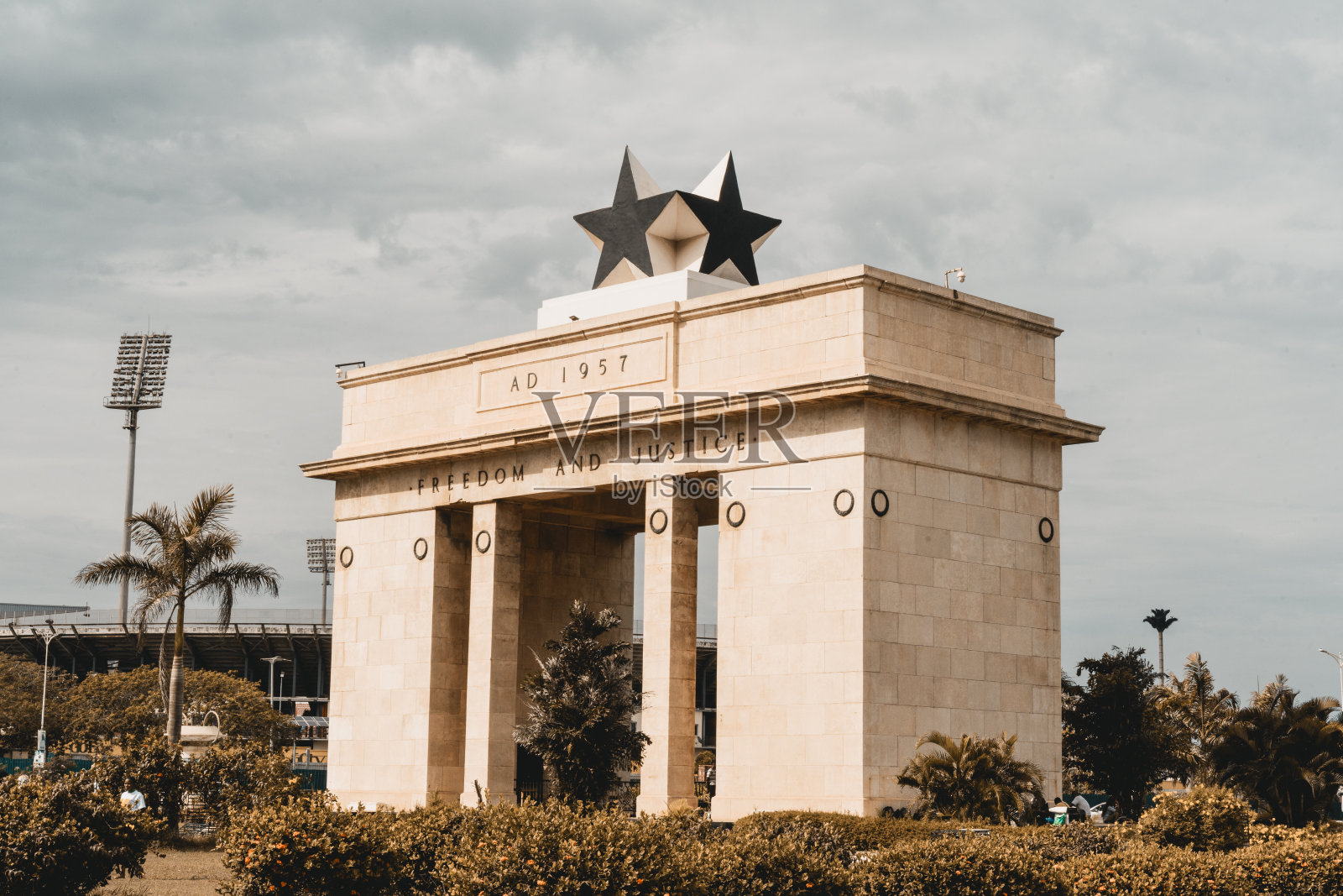 西非加纳的独立拱门照片摄影图片