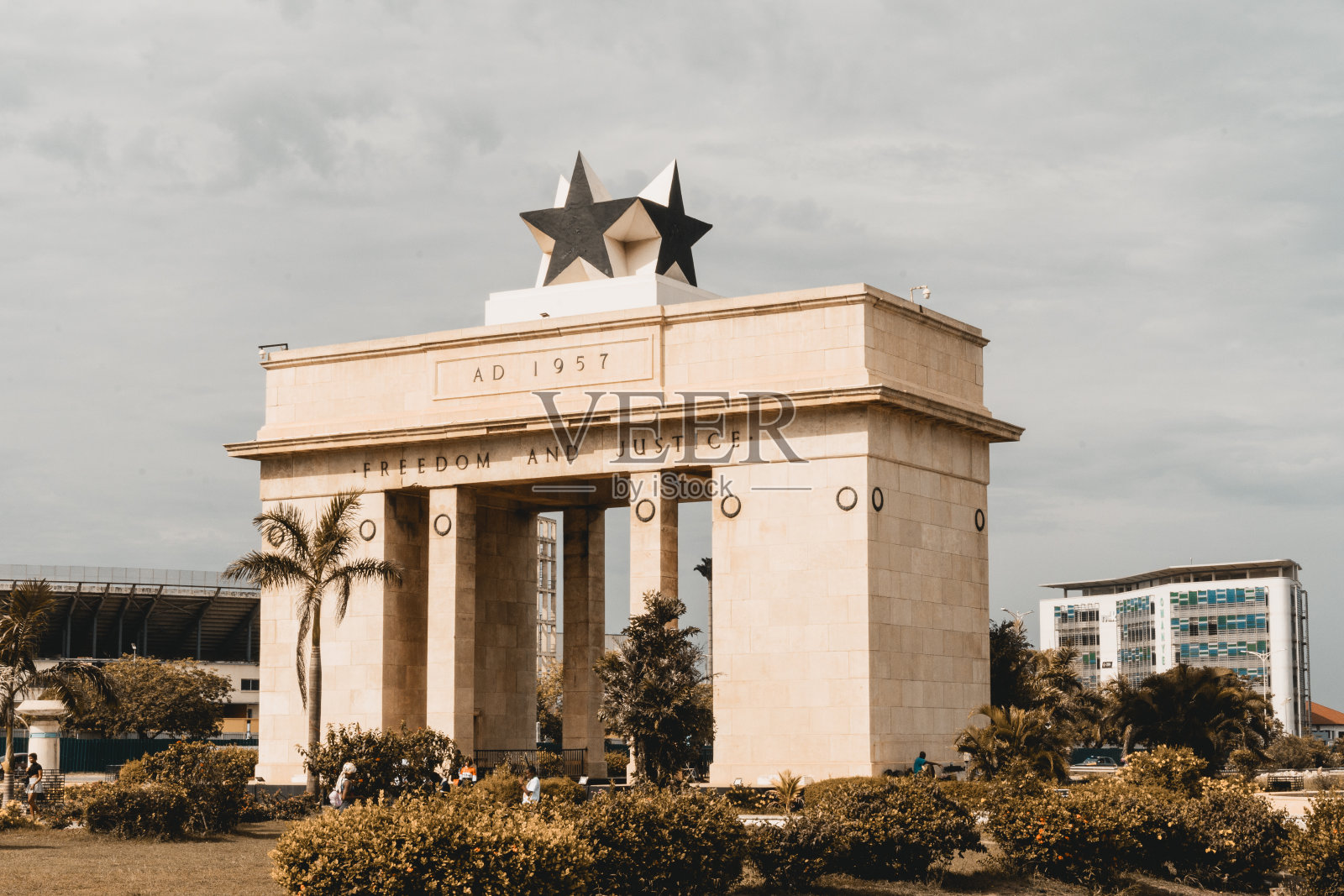 西非加纳的独立拱门照片摄影图片