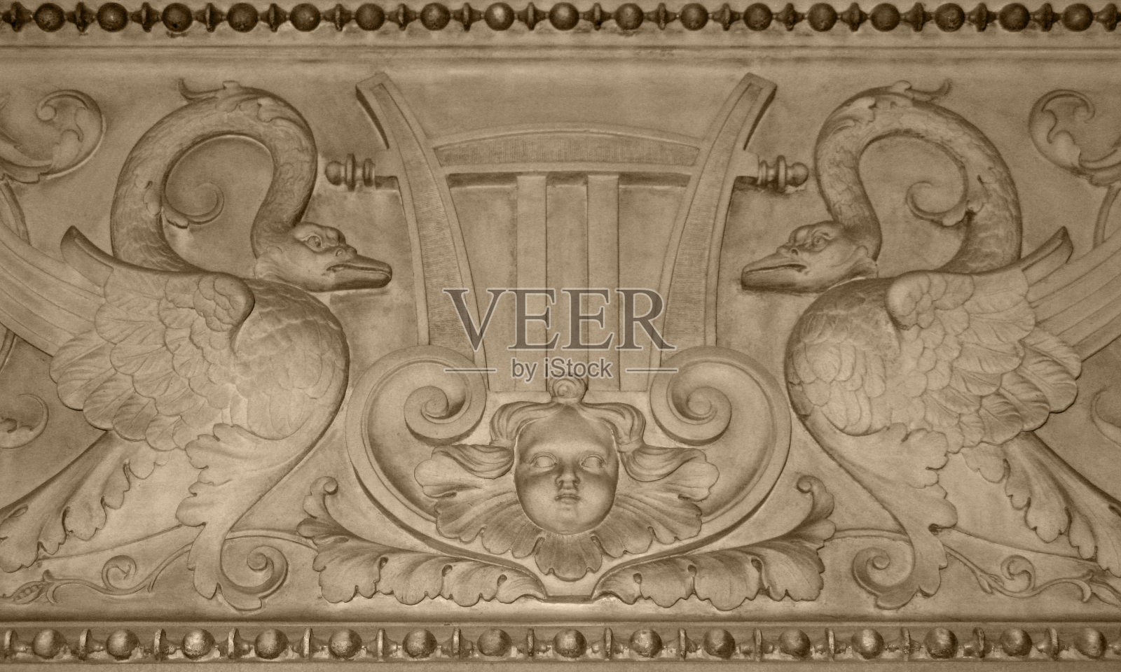 维也纳歌剧院的浅浮雕照片摄影图片