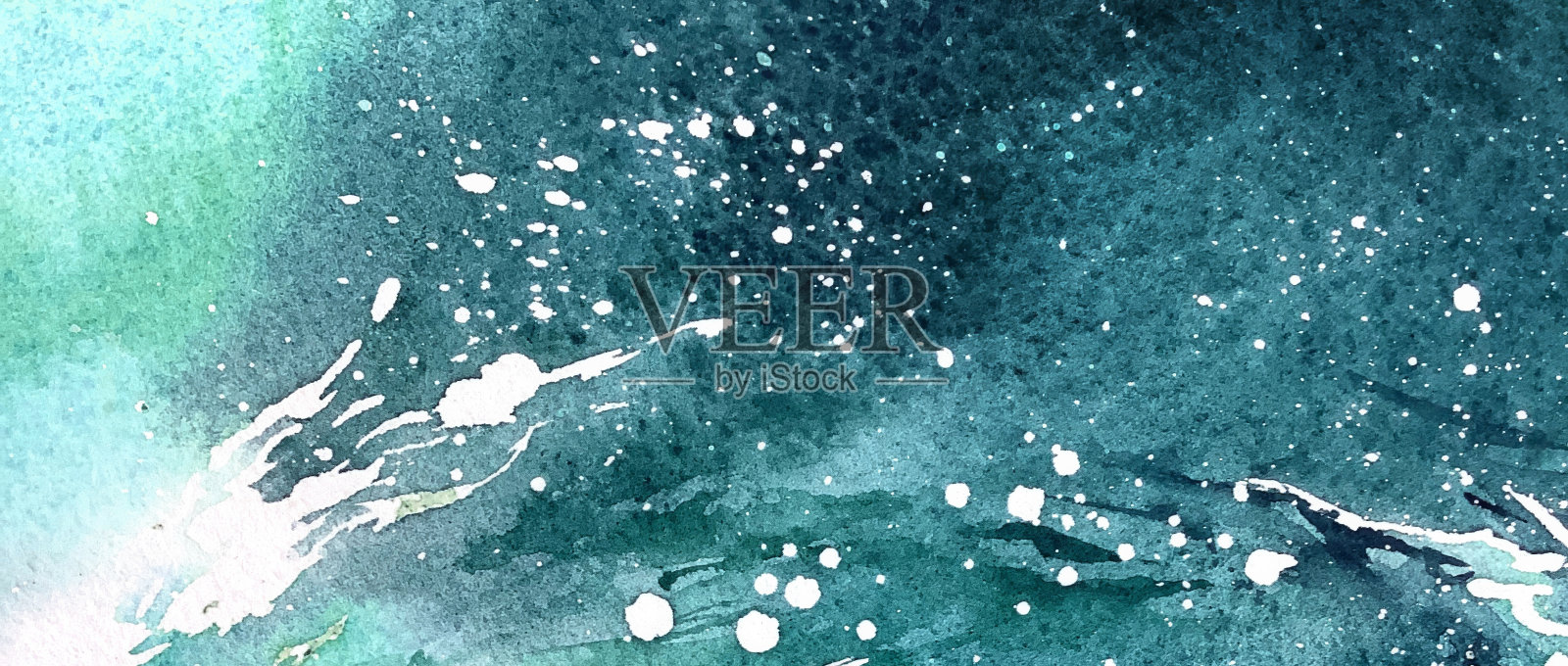 水彩纹理背景深蓝色米色散粉奢华美容产品背景海军蓝海浪云水彩纹理插画图片素材