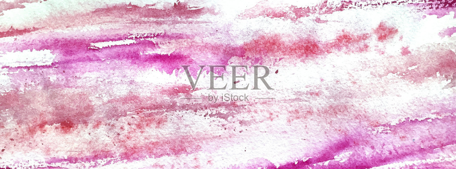 抽象粉红色珊瑚洋红色充满活力的油漆背景。设计横幅元素。手绘水彩插图插画图片素材