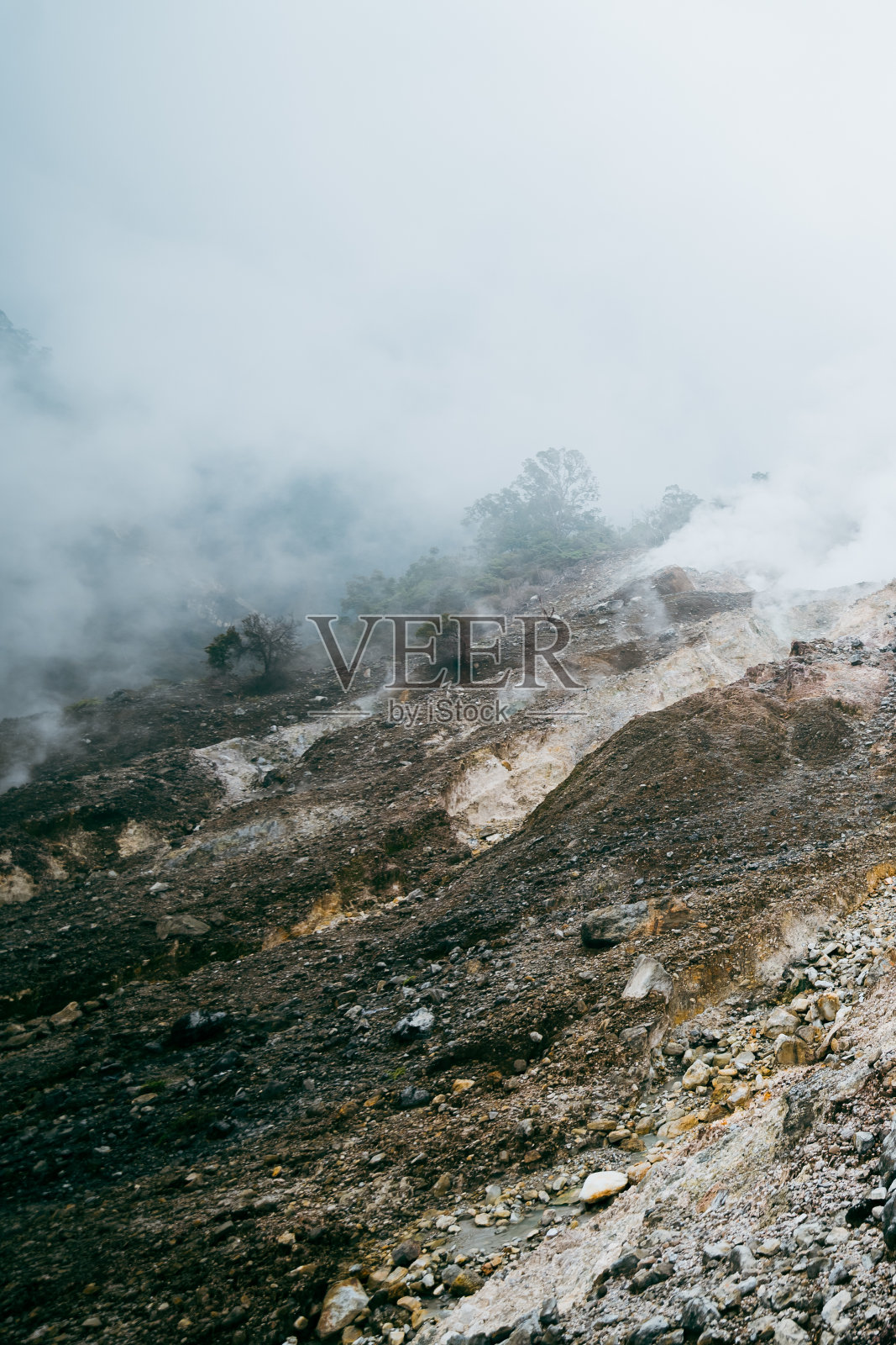令人惊叹的火山景观，远足，登山的旅游目的地。照片摄影图片